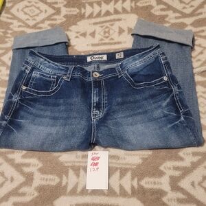 Charme Capri Women's Dark Blue Jeans